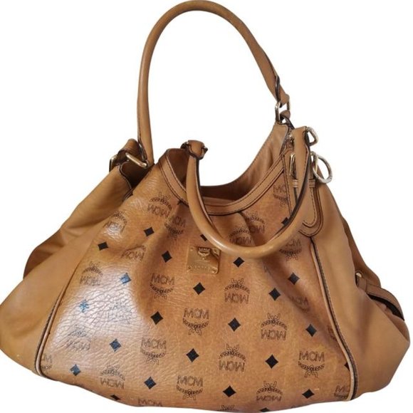 MCM Handbags - Mcm Rare Large Brown Cognac shoulder hobo bag